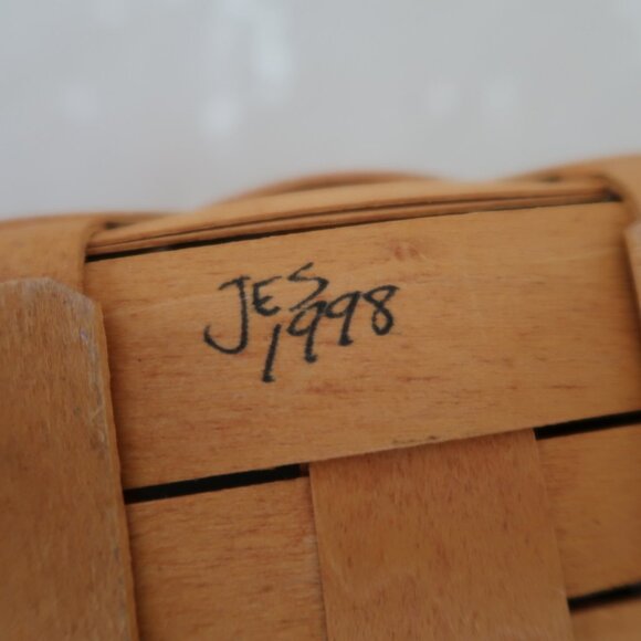 Signed Longaberger 1998 Snapdragon Vase Basket Authentic - Picture 5 of 8